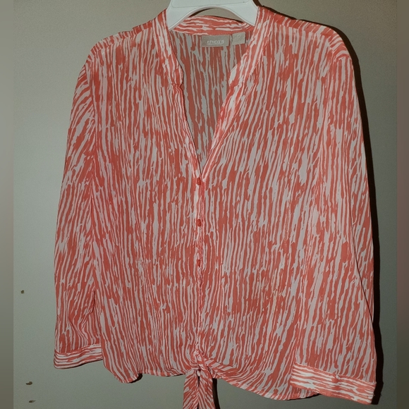 Chico's Tops - Chico's sheer tie blouse